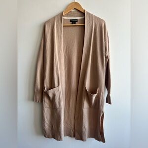 Cynthia Rowley Merino Wool Tan Long Duster Cardigan Women’s Small